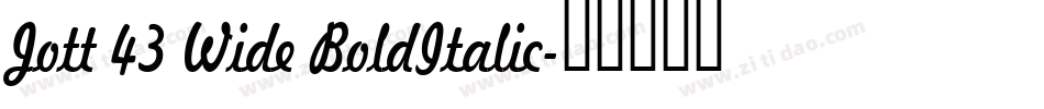 Jott 43 Wide BoldItalic字体转换